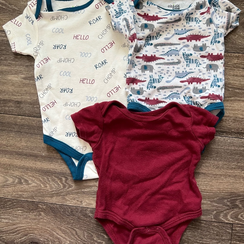 3-6 Month Chickpea Onesies